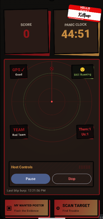 Team Elimination active game screen
